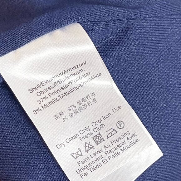 DKNY Women's Asymmetrical Hem Faux Wrap Floral Holiday Dress - Size 16 - Picture 5 of 6